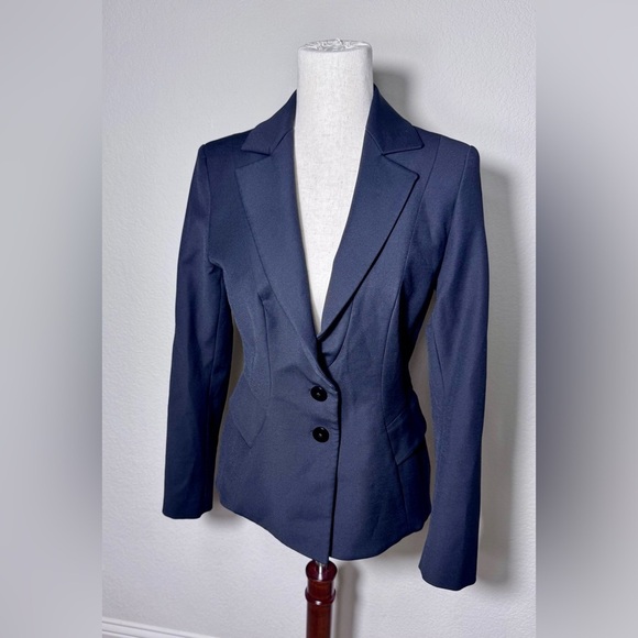 White House Black Market Classic Signature Black Blazer Comfort Stretch Size 4 - Picture 3 of 14